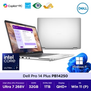 델 Dell Pro 14 Plus PB14250 인텔 Ultra7 268V 32GB 1TB Win11Pro 14인치 QHD+ 비즈니스 노트북