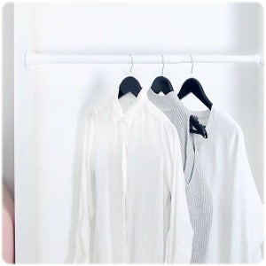 [키밍] 다용도 압축봉중화이트 옷걸이 공간활용 행거 WDD2E10