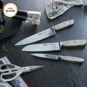 쿠진 에지리 칼세트 [식도,산토쿠,과도,가위 4종 구성]