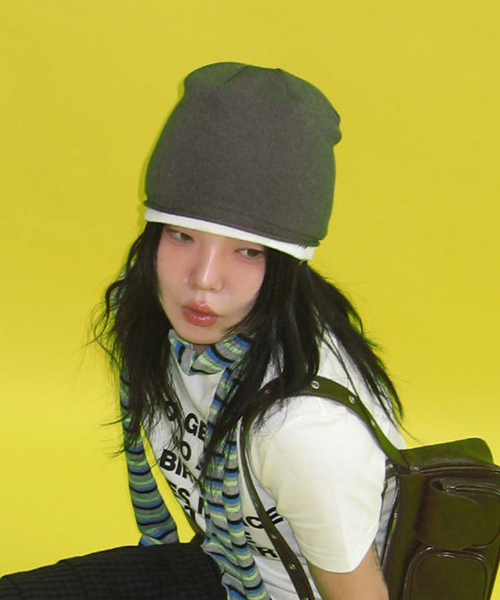 [마이네임이즈피터] PETER LAYERED BEANIE - GRAY MNPBEMDHG001GY