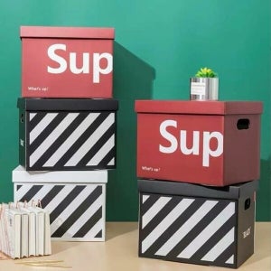 케이티알파쇼핑 라일리 Rly 종이 정리함 수납함 상자 다용도 이사박스 27x20x17cm