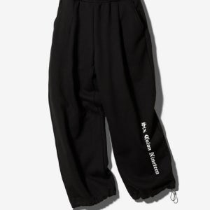 [팬쇼] SIX COLON NINETEEN ONE TUCK STRING PANTS - BLACK F6F-PT-ST304-BK