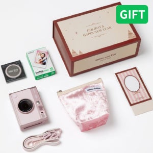 [한정에디션] 인스탁스 미니 에보 젠틀로즈 홀리데이 패키지