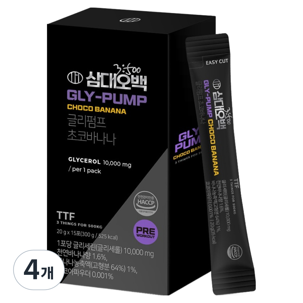 삼대오백 <b>글리세롤</b> 글리펌프 초코바나나 15p  300g  4개