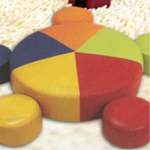 유아도서관 학교 원형 소파 스툴의자세트 베이비 놀이방