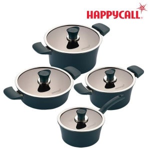해피콜 이든 냄비 IH 4종 세트 (스투키 그린) (18편20양24전24곰)