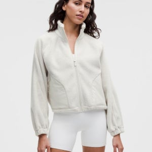 룰루레몬 여성 콘트라스트 플리스 퍼넬넥 재킷