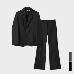 어반드레스 [SET] 커브드 투버튼 블레이저 & Semi Bootscut Slacks 102 - 2COL