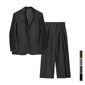 어반드레스 [SET] Modern Single Blazer & Onetuck Wide Slacks - 4COL