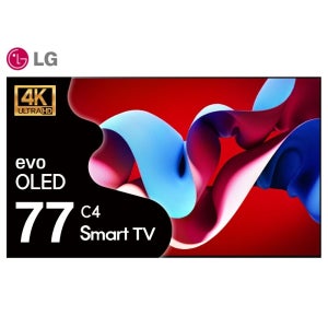 LG전자 LG 올레드evo 194cm(77인치)  OLED77C4  4K 울트라HD 스마트TV 수도권 스탠드 설치