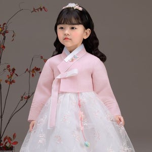 더예한복 [더예한복] QT837-새빛나리 여아 아동한복