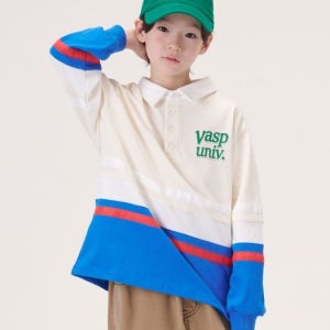 노엘 스트라이프 카라 티셔츠 아이보리