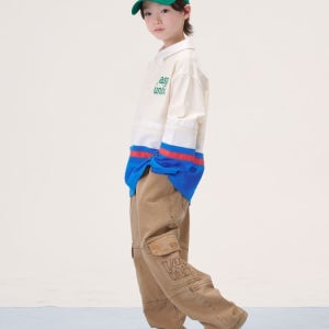 노엘 카고 면 팬츠 카멜