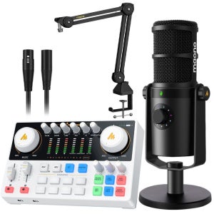 마오노 캐스터 AME2 Gen2 + PD400X 오디오 믹서 블루투스 인터페이스 XLR USB 다이나믹 마이크 스탠드 화이트 패키지2