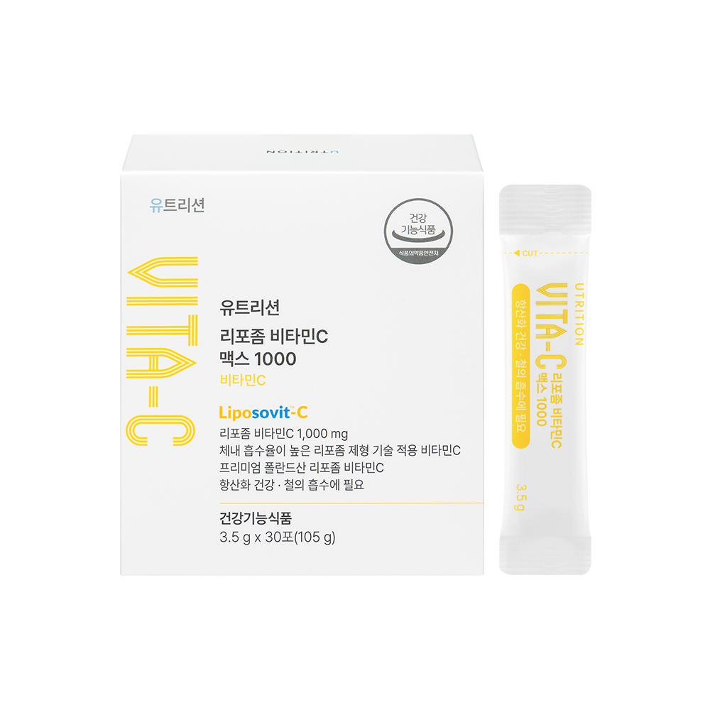 YDY뉴트리션 유트리션 리포좀 비타민C 맥스 1000 3.5g x 30포, 1개