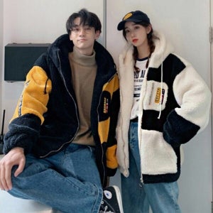 케이티알파쇼핑 남성 여성 뽀글이 후드 플리스 집업 커플 패션 자켓 (HJJ-W7A0C9D)