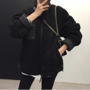 케이티알파쇼핑 양면후리스 양털자켓 뽀글이점퍼 발열잠바 등산후리스 (HJJ-WB3966B)