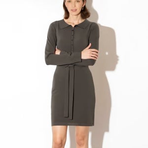 [존 스메들리] Extra Fine Merino Wool Collar Knit Dress DAWNAY_5 Colors