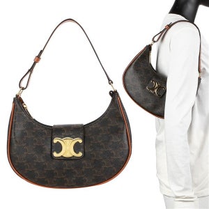 셀린느 114492BZJ 04LU 아바 트리오페 캔버스 숄더백