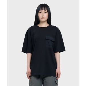 폴루션 에어로쿨 포켓배색 티셔츠 블랙 1908630