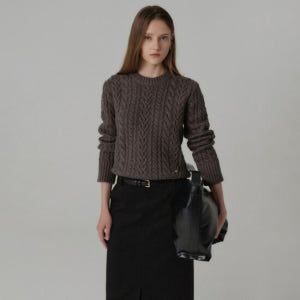 룩캐스트 지니 캐시미어 케이블 니트 / Jiny Cashmere Cable Knit_3colors
