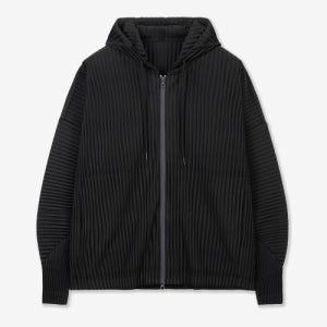 [티엔지티] Yoyogi Pleats Hooded Zip-Up (Black) TNJU6E107BK TNJU6E107BK