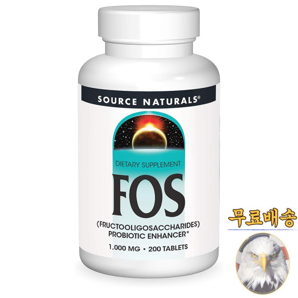 소스내추럴스 FOS 프락토올리고당 1000mg 200정 Source Naturals <b>Fructooligosaccharides</b>