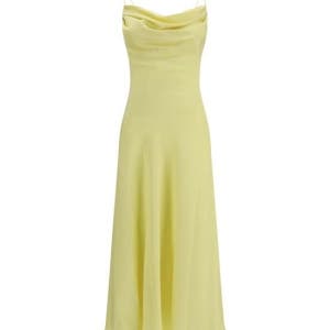 발망 26SS 발망 롱 원피스 GF1RN350SF32 1GD YELLOW