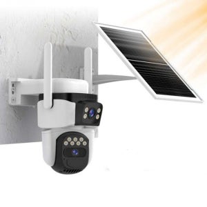 친절한탄씨 무선 IP 실외 홈 보안카메라 듀얼렌즈 충전식 태양광패널 무료 클라우드 저장