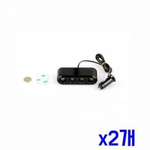 WL 간편 부착 4구 공용 확장성 소켓 x2개 자동차멀티탭