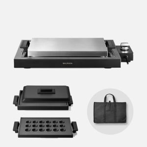 발뮤다 [공식수입원] 발뮤다 더 플레이트 프로+그리들&커버+타코야키 플레이트 풀세트 (+전용가방 증정)