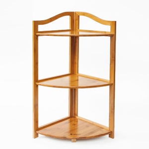 친절한탄씨 공간활용 3단 모서리선반 대나무 코너선반 대나무선반 조립식선반 DIY선반