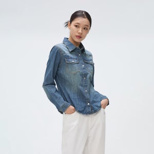 [스파오]데님 슬림핏 셔츠 SPYJF23G01