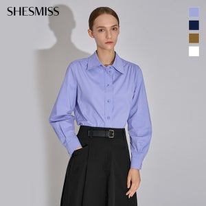 [쉬즈미스] 코튼 블렌드 셔링 셔츠_SWWSTO31040