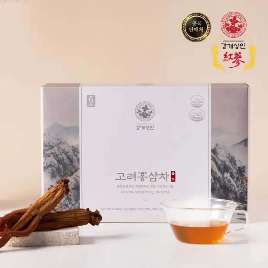 <b>강개상인 고려홍삼차 골드</b>(<b>3g</b> x 100포) 6년근 부드럽고 깊은 맛
