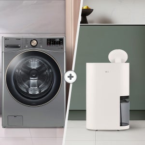 LG 트롬 세탁기 + LG 휘센 오브제컬렉션 제습기 F24VDLPR + DQ214MEGA