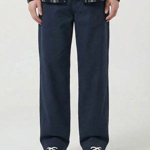 행텐 우븐 팬츠_네이비