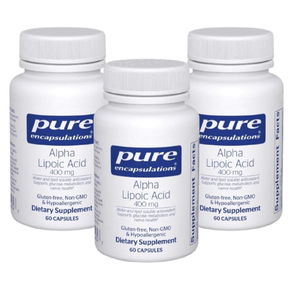 <b>퓨어인캡슐레이션 알파리포산</b> ALA 400mg 60캡슐 3개