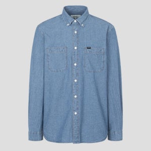 [빈폴 멘] 남녀공용 샴브레이 셔츠 - 블루 BC6264C72P