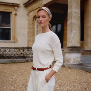 아쿠아스큐텀 [방송에서만SALE] 기자코튼100 케이블 니트 3종