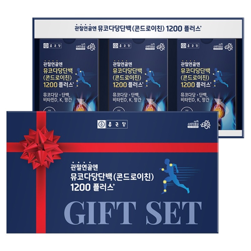 종근당 <b>관절</b>연골엔 뮤코다당단백 콘드로이친 1200 플러스 선물세트 900mg x 180정, 1개