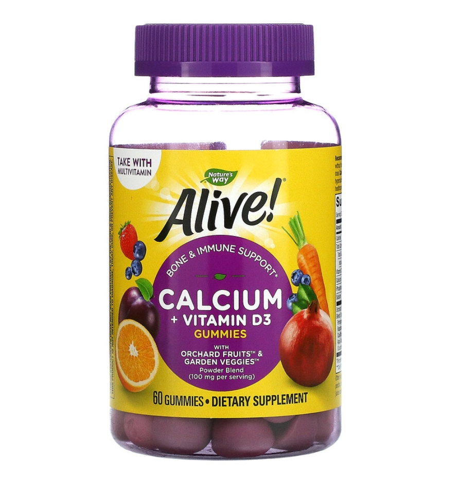 네이쳐스웨이 얼라이브 칼슘+비타민D3 구미 60구미, 1개