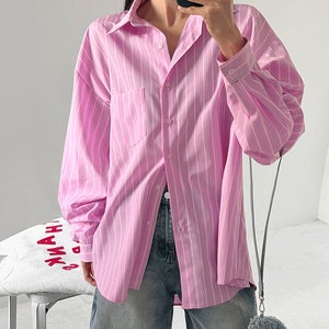 보이배색스트라이프셔츠-nb