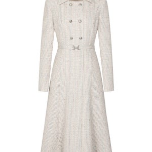 레인보우 트위드 벨티드 원피스-P1G11WOP040