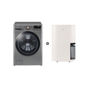 LG 트롬 세탁기 + LG 휘센 오브제컬렉션 제습기 (F24VDLP + DQ214MEGA)