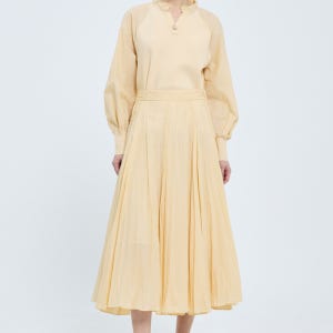 오프스 주름 스커트-DCWHF1104W