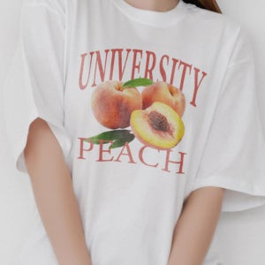 피치 반팔 티셔츠 남녀공용 빅사이즈 ORA_0346