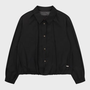 헬베스코 셔링겹원단 셔츠형 점퍼 (블랙)