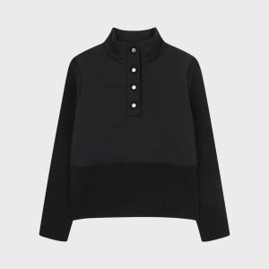 헬베스코 아노락 패딩 점퍼형 스웨터 (블랙)