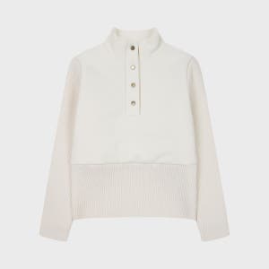 헬베스코 아노락 패딩 점퍼형 스웨터 (아이보리)